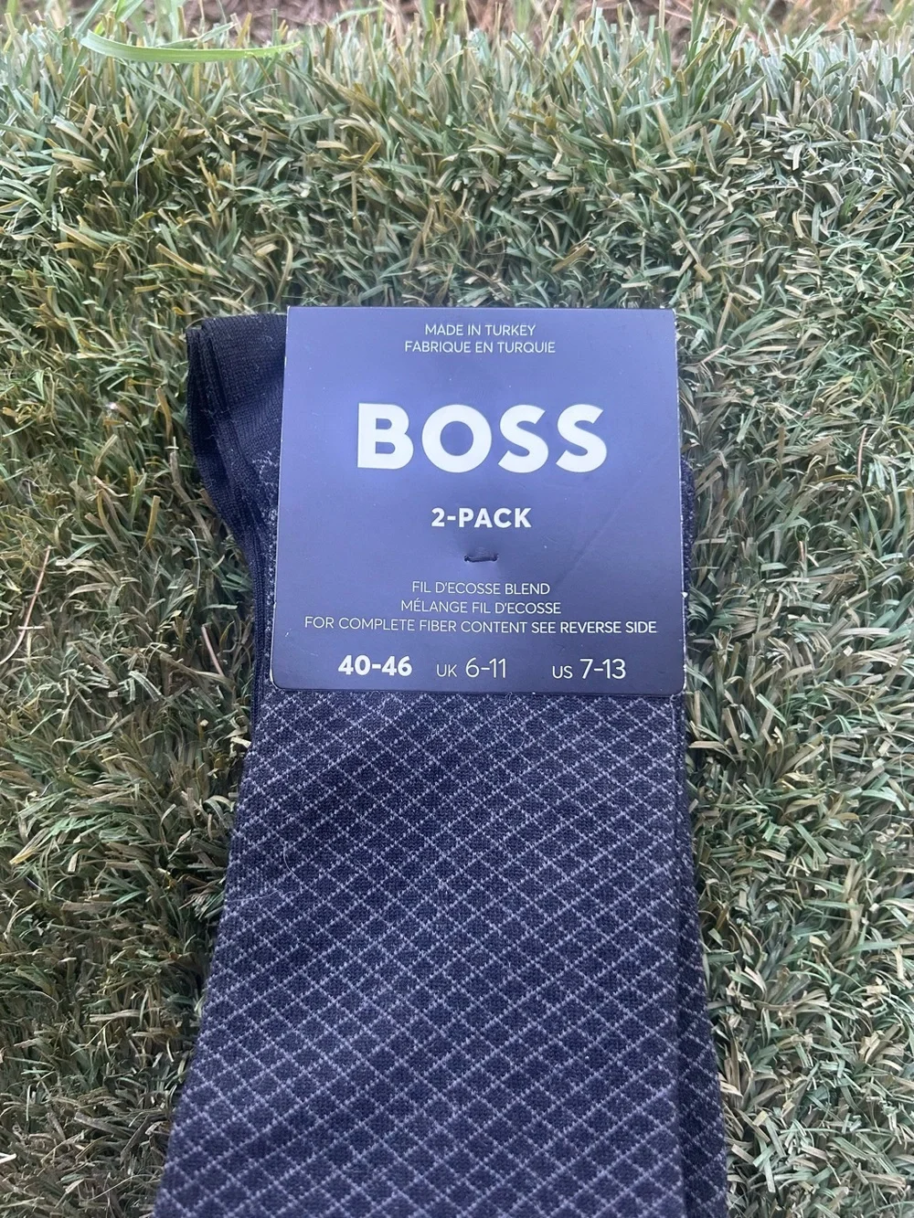 Men’s BOSS 2-Pack Fil d'Ecosse Blend Dress Socks One Size